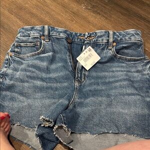 American Eagle Outfitters Blue Jean Shorts with crossover waist